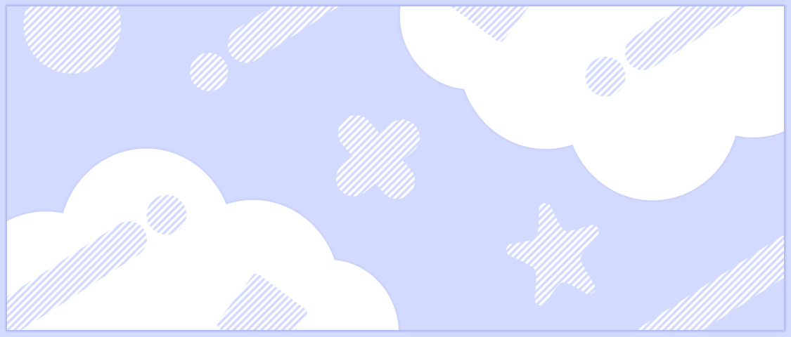雲が可愛いIRIAMヘッダーフリー素材（紫色）