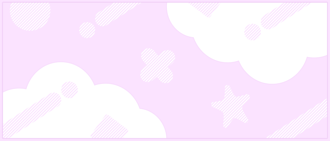 雲が可愛いIRIAMヘッダーフリー素材（ピンク色）