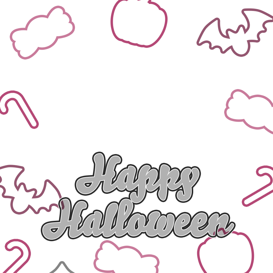 Happy HalloweenのおはようVTuber素材背景（ワイン色）